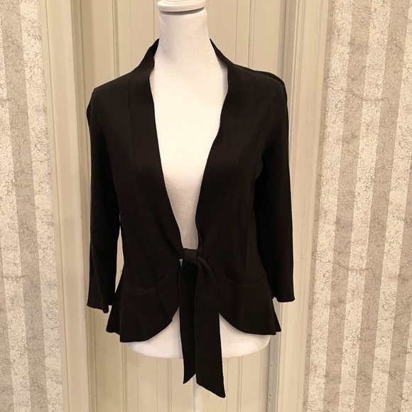 White House Black Market Sweaters - WHBM Black Cardigan Sweater with Front Tie